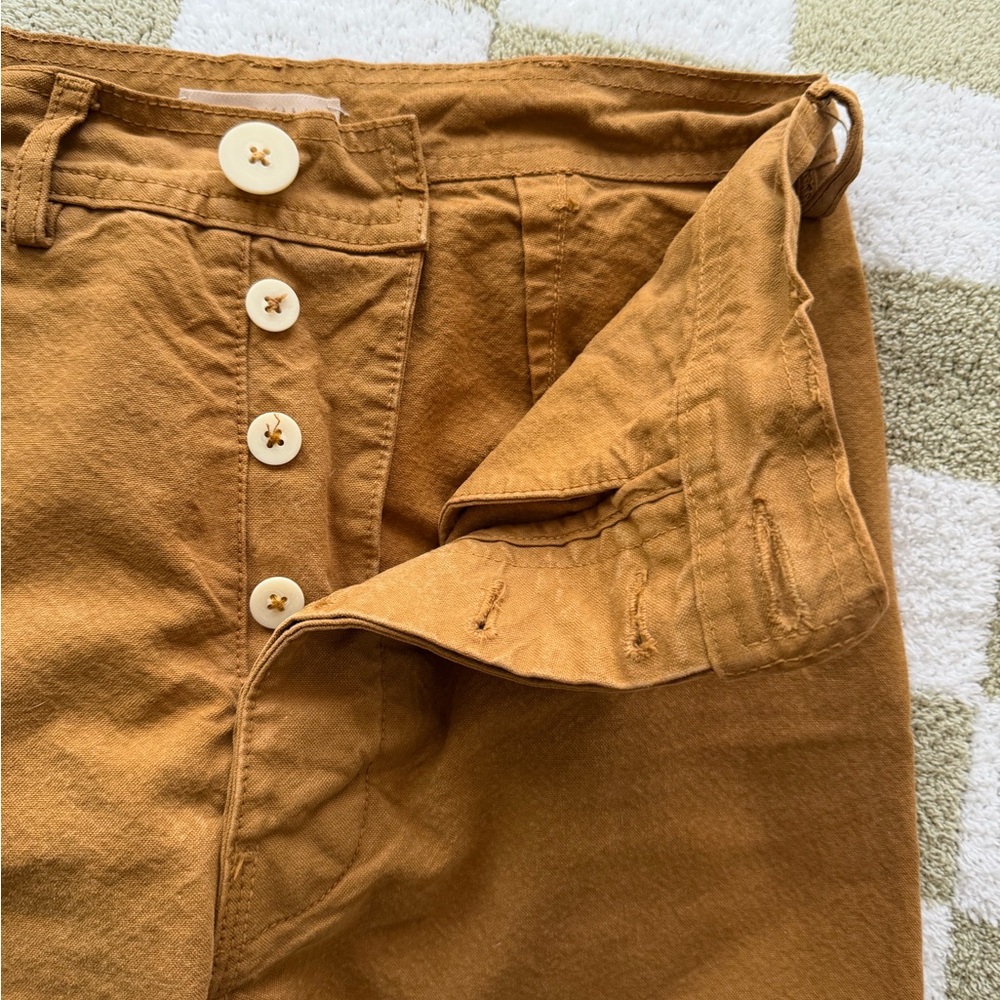 Jesse Kamm Cotton Canvas Pants in Tan - Picture 3 of 11